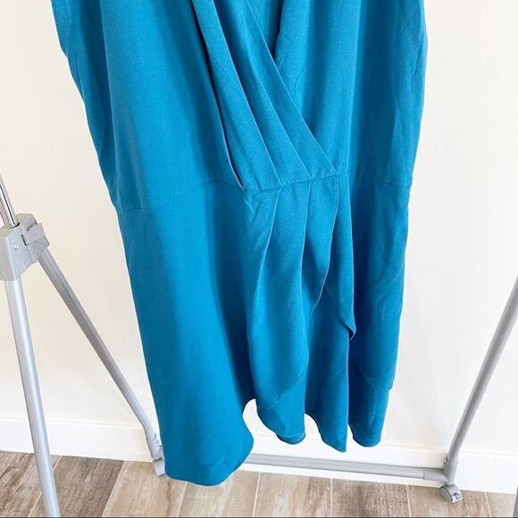 Rachel Zoe Blue Ruffle Fit & Flare Mini Dress 22W - Picture 4 of 8